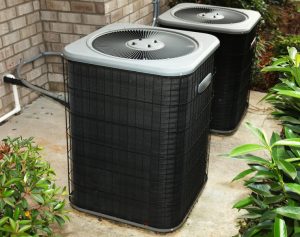 two outdoor units of an air conditioner